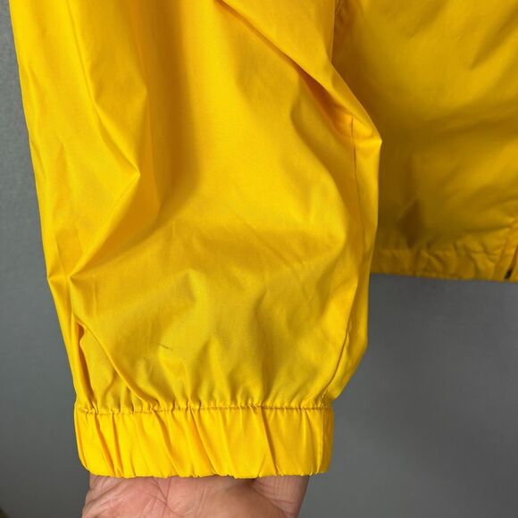 VTG  EBTEK Sac Jacket Mens XS Yellow Hooded Vented Full Zip Windbreaker Hiking - Picture 6 of 14